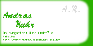 andras muhr business card